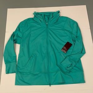 NWT Zella Zip Up Workout Jacket Athleisure Green 2X
